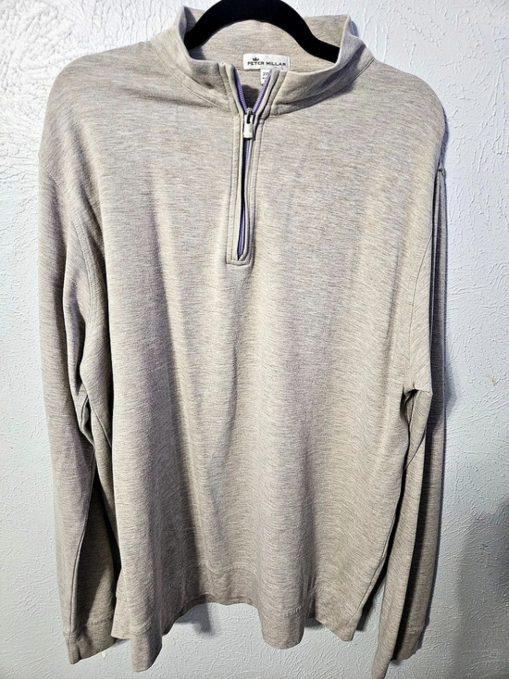Peter Millar Men's Quarter-Zip Pullover Gray 2XL Like New